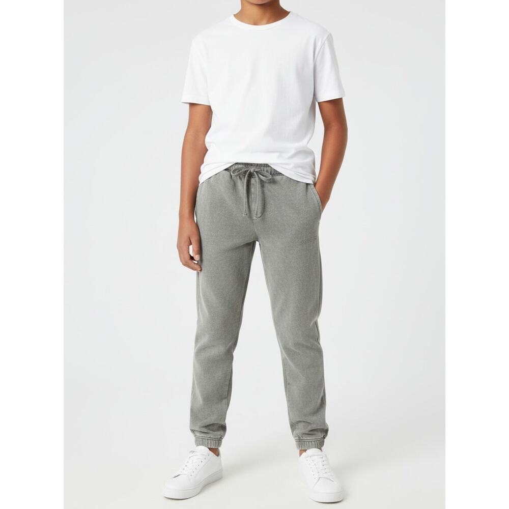 Zara Boys Garment Dyed Gray Jogger Sweatpants NWT Size 11-12